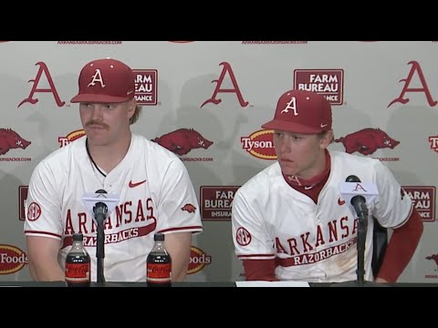 Parker Coil, Ben Bybee, Charles Davalan postgame - Arkansas 4, Oral Roberts 1