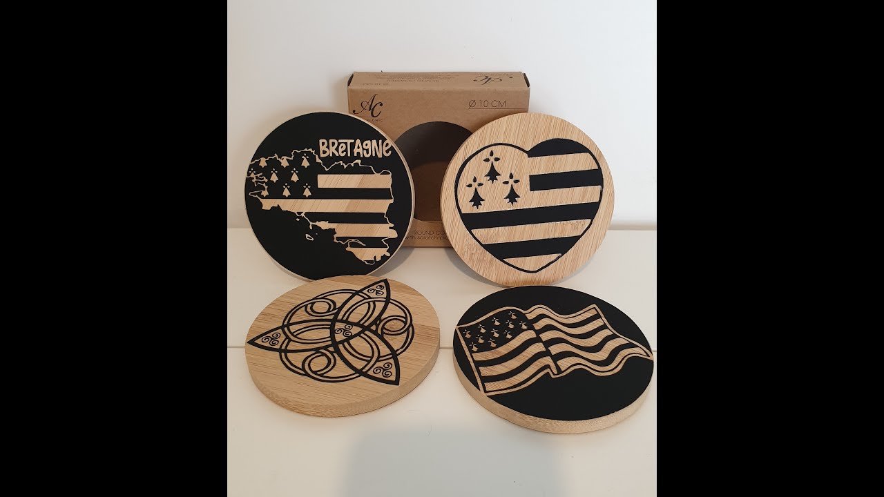 Comment créer /personnaliser des sous-verres avec la cricut Clein d'oeil aux bretons.