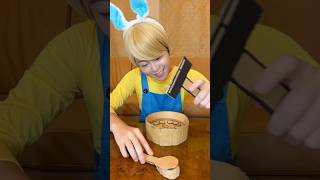 I can't scoop up the cardboard soup！#asmr