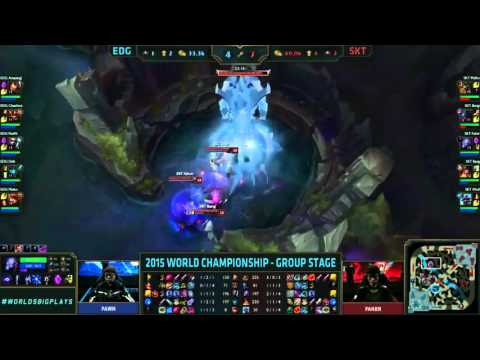 EDG Pawn Ekko VS SKT Marin Renekton Highlights   S5 World Championship Group W1D3G1