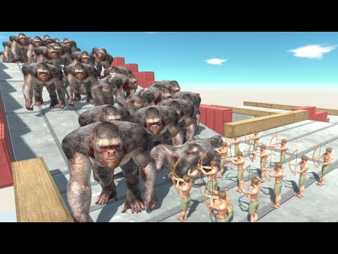 Ranged Units Sky Challenge with Mutant Primates Animal Revolt Battle Simulator
