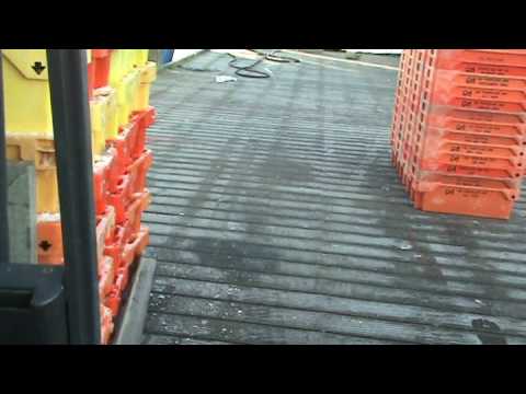 Vislosservice Urk, vis lossen 'de losploeg' in Harlingen