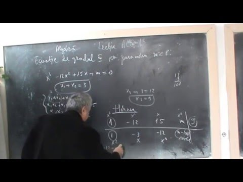 Lectia BACT 2 - Ecuatie polinomiala  de gradul III cu parametru