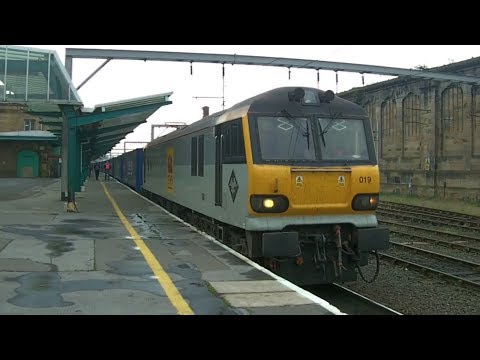 DBS class 92 departs Carlisle With the Tesco Train