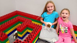 Building a Giant Lego Fort Maze & Playpen for My Guinea Pigs!!!