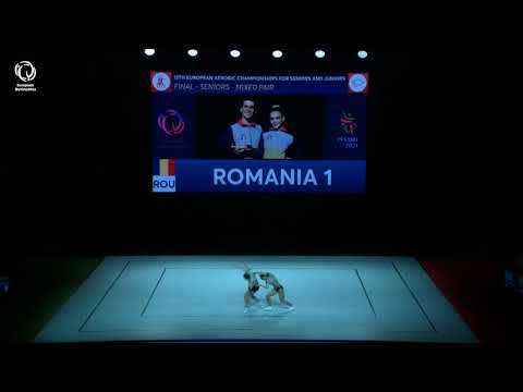Sarmiza NICULESCU & David GAVRILOVICI (ROU) - 2021 Aerobics Europeans, Mixed Pairs final