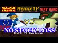 Smash Remix Classic Mode Remix 1P Gameplay With PAL EUR Link VERY HARD No Stock Loss