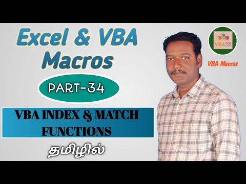 PART 34 - INDEX & MATCH COMBINATION INSTEAD OF VLOOKUP BY USING VBA MACRO (TAMIL) | Kallanai YT