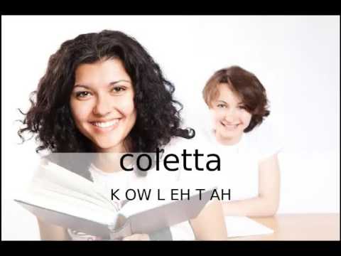 How to pronounce coletta / How to say coletta