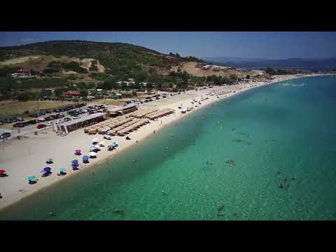 The best Trani ammouda & Livrohio beach. Ormos Panagias Greece. 12:00 h