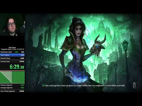 Grim Dawn Forgotten Gods 1.1.9.5 Speedrun in 1:27:31