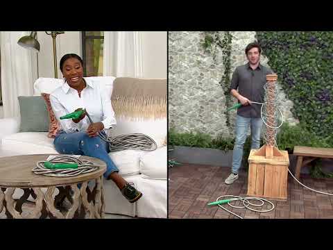 Bernini Set of 2 - 40' Metal No-Kink Garden Hose Lite w/ Nozzle on QVC