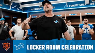 Lions vs. Bears postgame locker room celebration