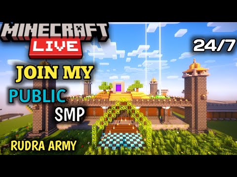 Rudra Ojha Gaming - 24/7 Minecraft Live SURVIVAL SMP LIVE STREAM LIVE Hindi  ll Java + pe  #live #Minecraftlive