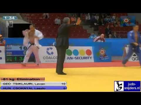 Levan Tsiklauri (GEO) - Laszlo Csoknyai (HUN) [-81kg]