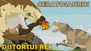 Distortus Rex vs Ceratosaurus | Distortus Rex vs Dinosaurs Level Challenge [S1] | Dino Animation