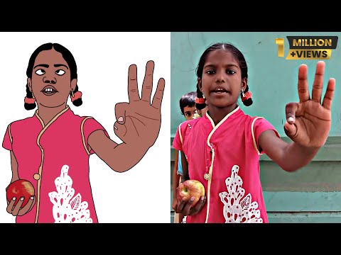 Apple Apple Red Red Apple | Funny Drawing Meme | 1st CLASS-(Unit5)FRUITS rhyme | Bikki Sreenivasulu