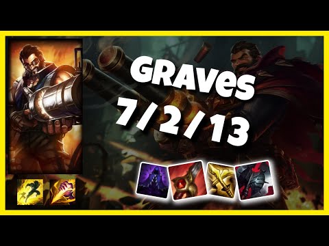 KOREAN Challenger Graves JUNGLE (7/2/13) vs NIDALEE Gameplay Replay - Patch 10.20