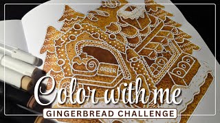 ASMR Gingerbread Colouring Challenge 🍪 | Cozy Christmas Page | No Talking, No Music