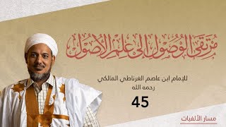 شرح مرتقى الوصول إلى الضروري من الأصول لابن عاصم ll 45 ll الشيخ محمد محمود الشنقيطي image