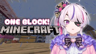 【MINECRAFT ONE BLOCK】Let's Build an Iron Golem Farm!!【Maria Marionette | NIJISANJI EN】