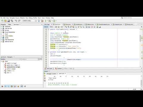 Program 4 Quick Sort Netbeans