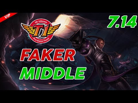 SKT T1 Faker Lucian Mid Patch 7.14