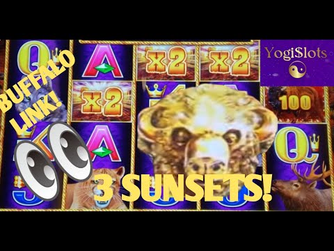 BIG WIN with 3 SUNSETS Buffalo Link Slot Machine Casino AZ