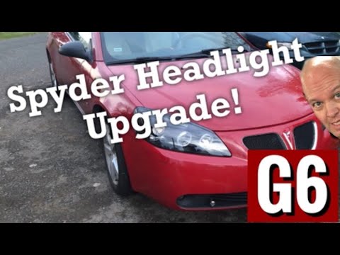 Pontiac G6 Spyder Black Headlight upgrade. Remove and install Halo Headlights 5011596 LED Assembly