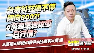 台表科狂飆不停…邁向300?!#萬海旱地拔蔥…一日行情?#廣積#穩懋#環宇#台表科#萬海｜小武哥投資事務所｜陳武傑 (圖)