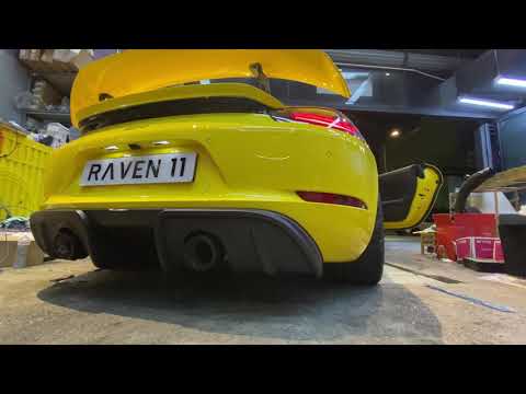 Porsche Cayman 718 GT4 akrapovic Slip-On Race Line (Titanium) + Link pipe set