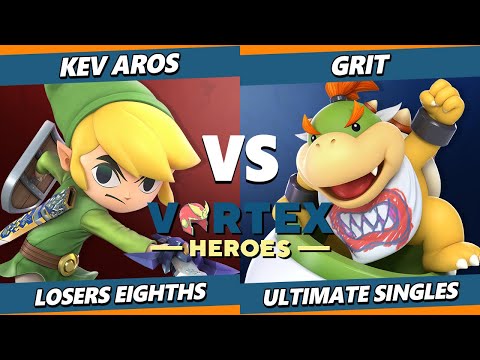 Vortex Heroes Top 8 - Kev_aros (Toon Link) Vs. GRIT (Bowser Jr) SSBU Ultimate Tournament