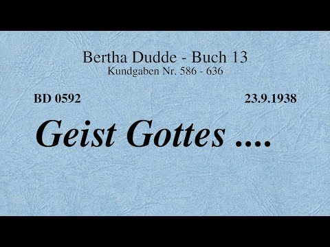 BD 0592 - GEIST GOTTES ....