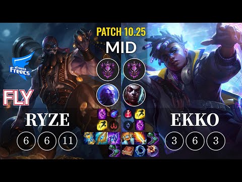 AF Fly Ryze vs Ekko Mid - KR Patch 10.25