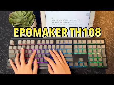EPOMAKER TH108 V2 PRO Full Size Mechanical Keyboard with Screen&Knob x vvyruus Retromania Keycaps Set - 130 Keys video review thumbnail
