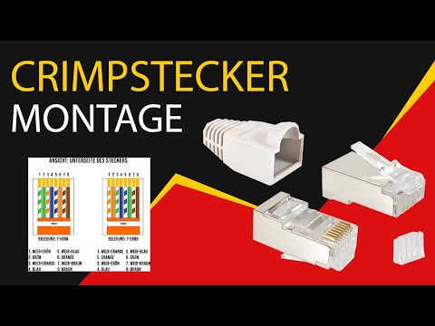 RJ45 Stecker CAT 6 mit Belegung crimpen! Netzwerkkabel Belegung selber machen! VESVITO