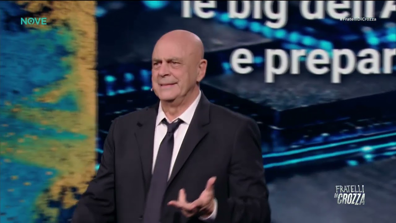 Crozza: "Con l'energia che consumano le AI salterà tutto. Si salverà solo la famiglia del bosco"
