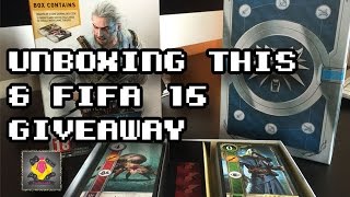 Unboxing The Witcher 3 Hearts of Stone Expansion with Gwent Cards & Fifa 16 Giveaway