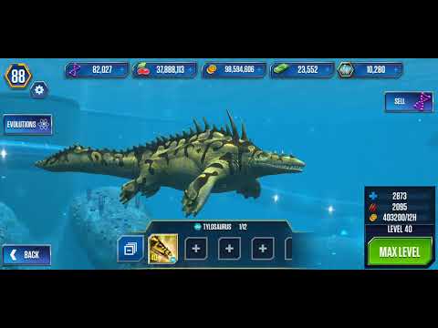 Jurassic World The Game TYLOSAURUS level 1-40