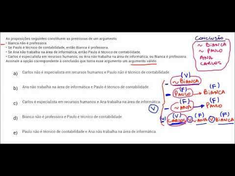 Argumentação lógica CESPE