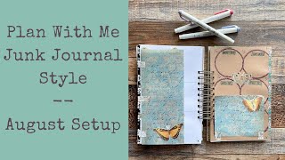 Plan with me in my Junk Journal - August 2022 Setup
