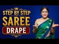 Saree Draping Tutorial For Beginners Easy Step By Step Saree Drape Easy Way To Make Saree Pleats