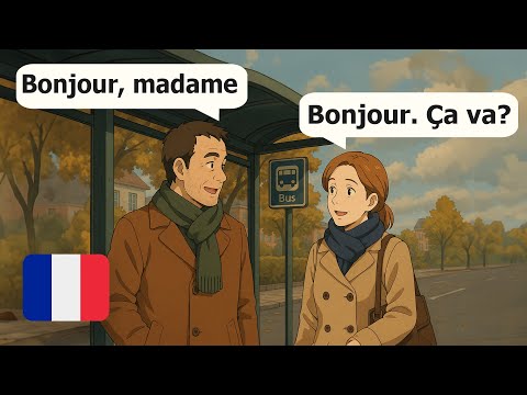 10 Daily French Dialogues for beginners |  Greetings and Introductions in French (A1-A2)