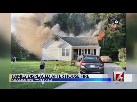 Wake Forest family displaced after fire damages home