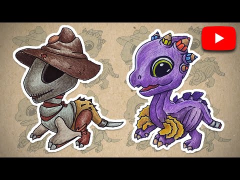 How to draw Scarecrow dragon and Scribble dragon from dragon mania legends