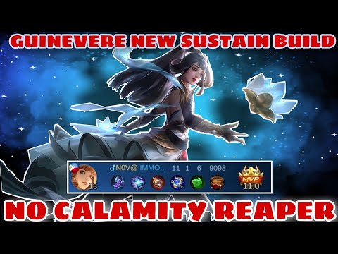 GUINEVERE NEW SUSTAIN BUILD -  LADY CRANE GAMEPLAY - IMMORTAL - MLBB