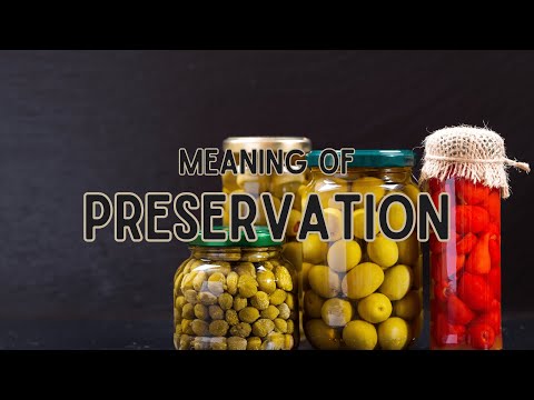 What is the meaning of Preservation?