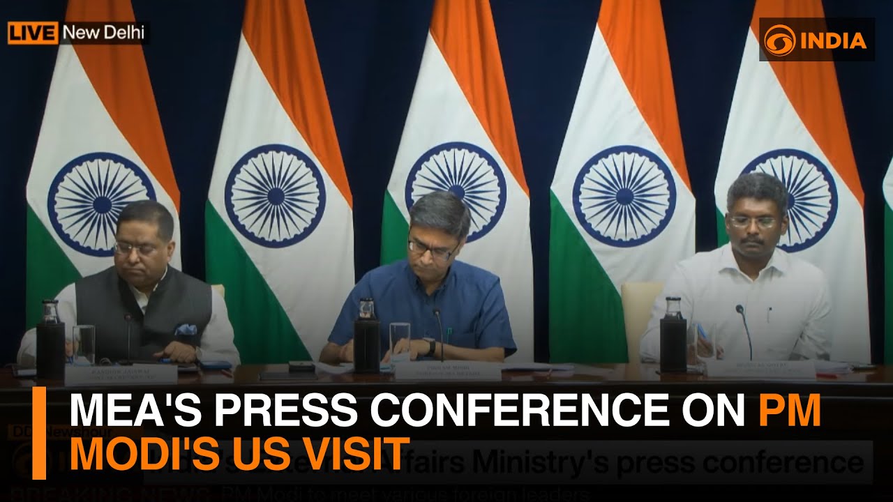 MEA's press conference on PM Modi's US visit | Live | DD India