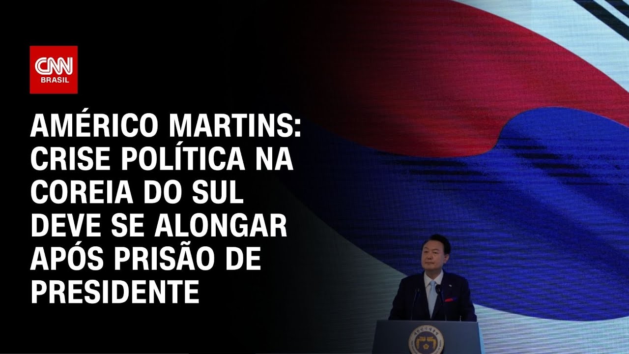 Américo Martins: Crise política na Coreia do Sul deve se alongar após prisão de presidente | LIVE
