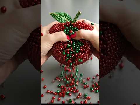 Stress-Relieving ASMR 🍎Bead Scatter #asmr #beads